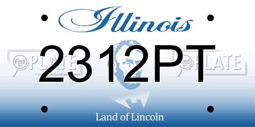 2312PT Illinois License Plate