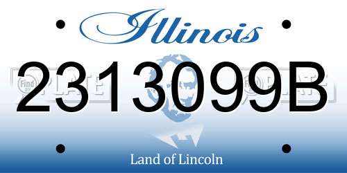 2313099B Illinois License Plate