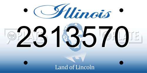 2313570 Illinois License Plate