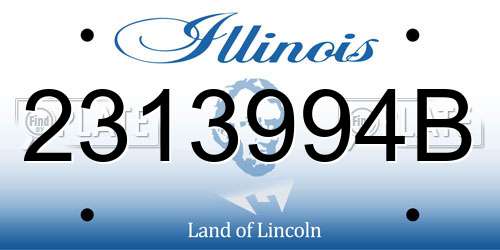 2313994B Illinois License Plate