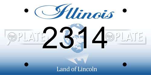 2314 Illinois License Plate