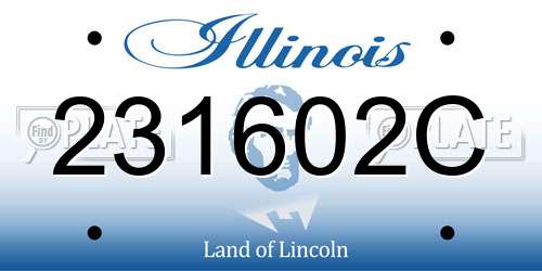 231602C Illinois License Plate