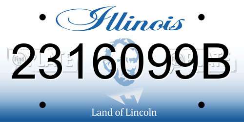 2316099B Illinois License Plate