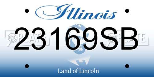 23169SB Illinois License Plate