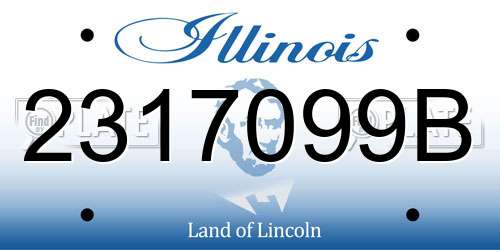 2317099B Illinois License Plate