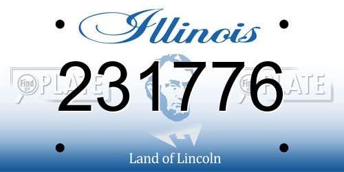 231776 Illinois License Plate
