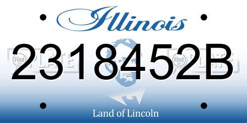 2318452B Illinois License Plate