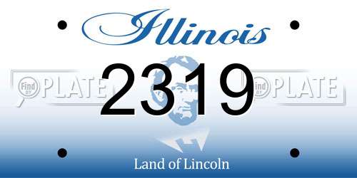 2319 Illinois License Plate