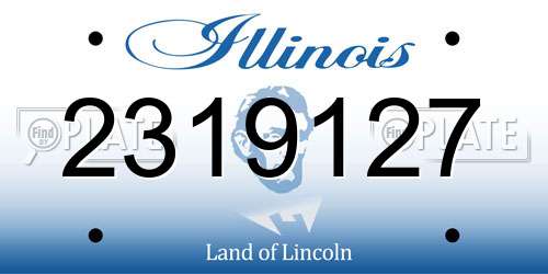 2319127 Illinois License Plate