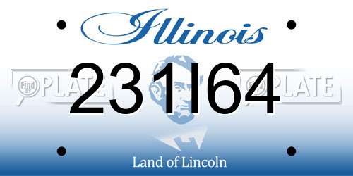 231I64 Illinois License Plate