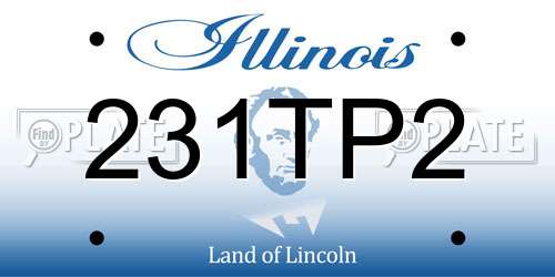 231TP2 Illinois License Plate