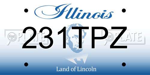 231TPZ Illinois License Plate