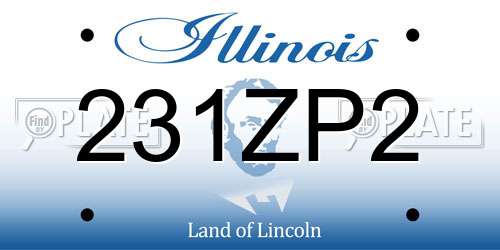 231ZP2 Illinois License Plate