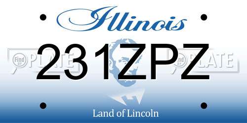 231ZPZ Illinois License Plate
