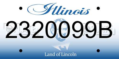 2320099B Illinois License Plate