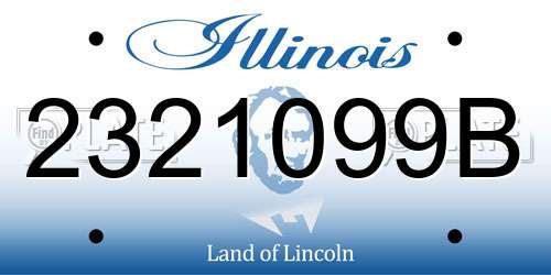 2321099B Illinois License Plate