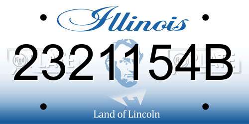 2321154B Illinois License Plate