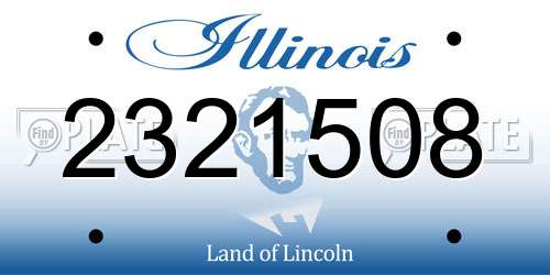 2321508 Illinois License Plate