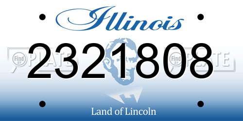 2321808 Illinois License Plate
