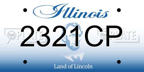 2321CP Illinois License Plate