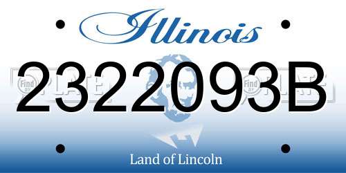 2322093B Illinois License Plate