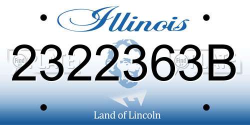 2322363B Illinois License Plate