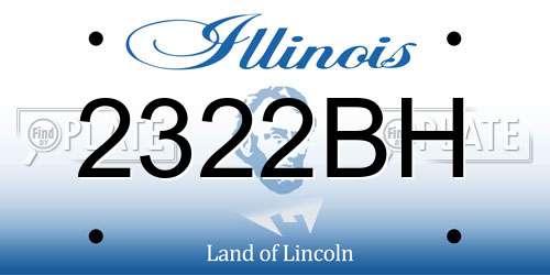 2322BH Illinois License Plate