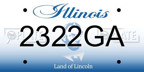 2322GA Illinois License Plate
