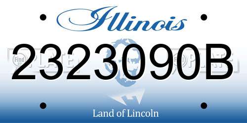 2323090B Illinois License Plate