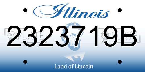 2323719B Illinois License Plate