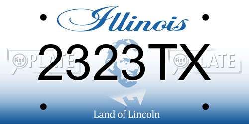 2323TX Illinois License Plate