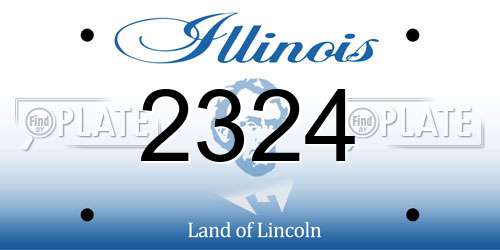 2324 Illinois License Plate