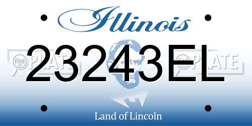 23243EL Illinois License Plate