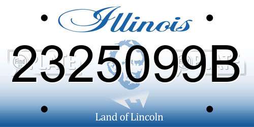2325099B Illinois License Plate