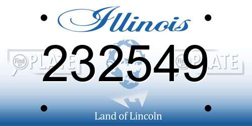 232549 Illinois License Plate