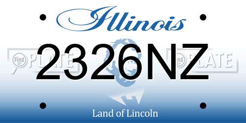 2326NZ Illinois License Plate