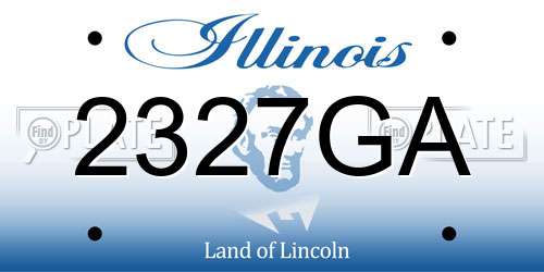 2327GA Illinois License Plate