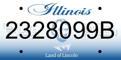 2328099B Illinois License Plate