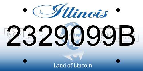 2329099B Illinois License Plate