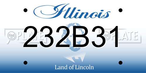 232B31 Illinois License Plate