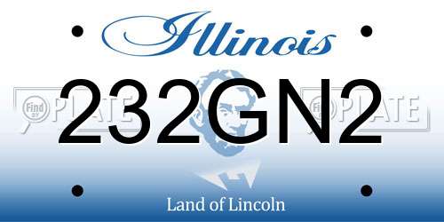 232GN2 Illinois License Plate