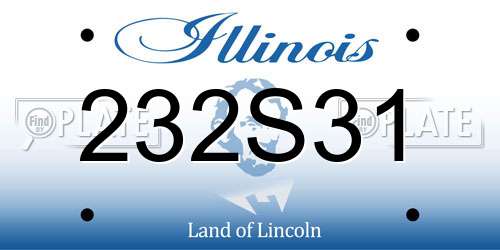 232S31 Illinois License Plate