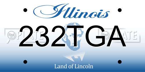 232TGA Illinois License Plate