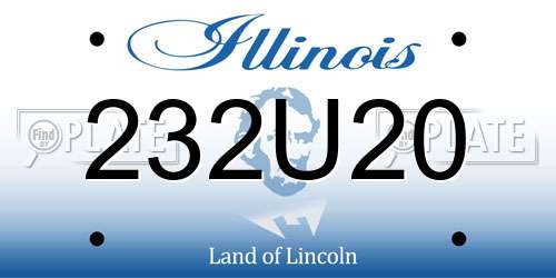 232U20 Illinois License Plate