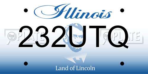 232UTQ Illinois License Plate