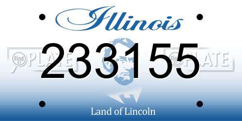 233155 Illinois License Plate