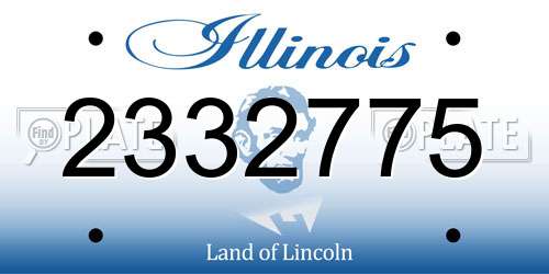 2332775 Illinois License Plate