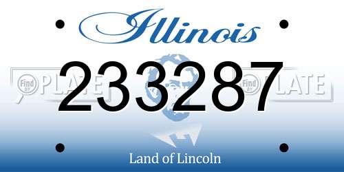 233287 Illinois License Plate