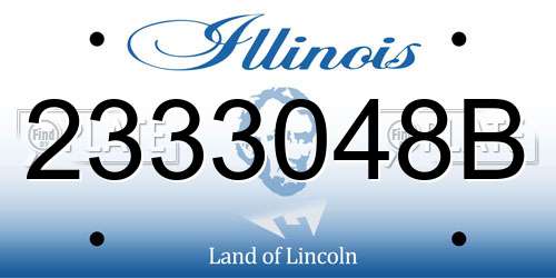 2333048B Illinois License Plate