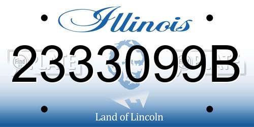 2333099B Illinois License Plate